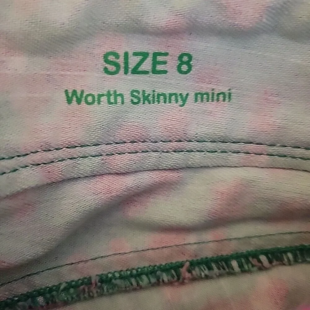 Lilly Pulitzer Worth‎ Skinny Mini Jeans Womens 8 Floral Printed Denim
